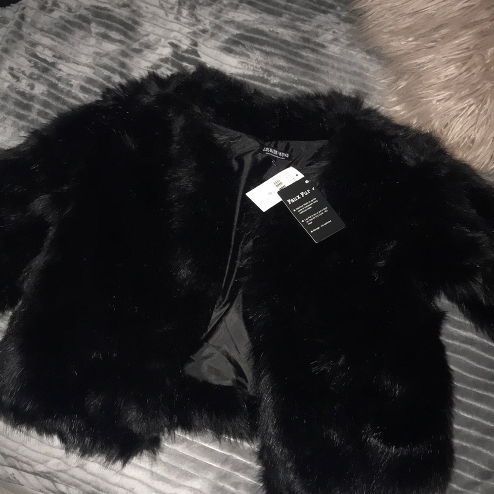 Faux fur coat